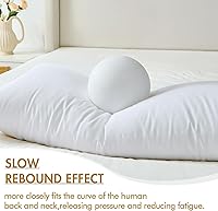 Vista 2 de MIULEE Almohada alternativa de plumón de 12 x 16 pulgadas, almohada suave y esponjosa para sofá, cama, sofá, soporte lumbar de lujo