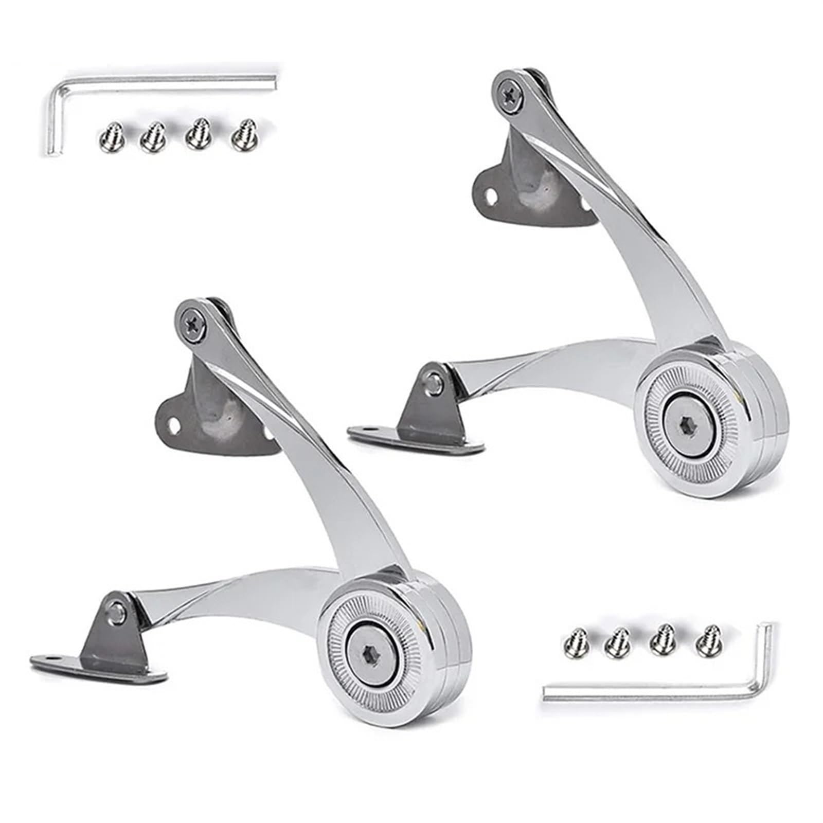 Charnières de support de couvercle en métal réglables pour portes de meuble de cuisine x2