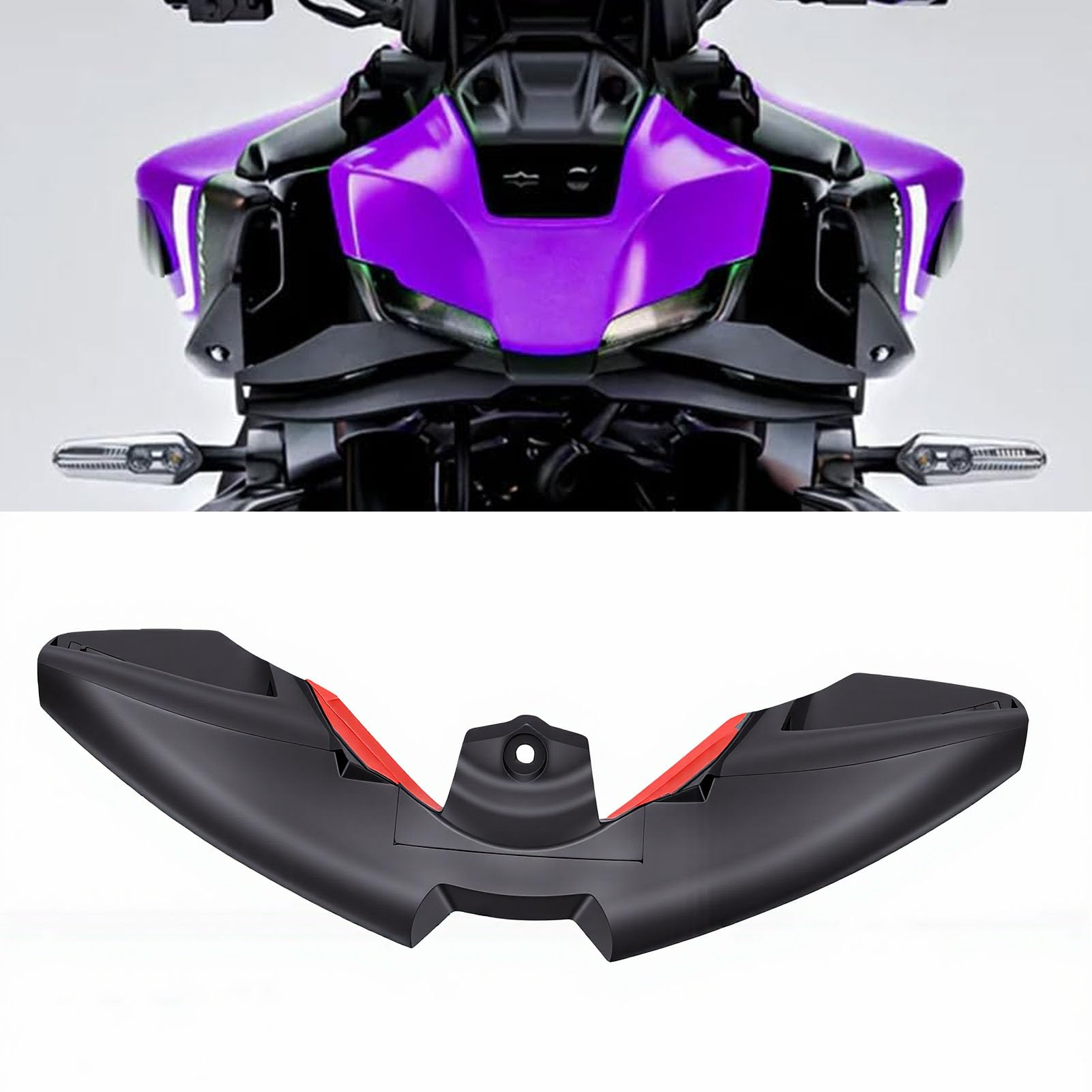 Aramox Aletta Frontale per Deportanza Moto, Sostituzione Aletta per Carenatura Anteriore in ABS per MT-09 MT09 SP 2024-2026