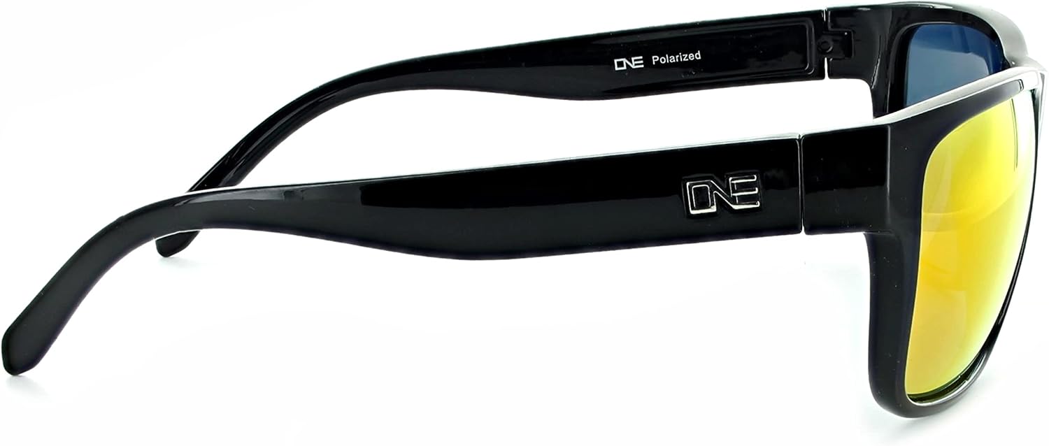 Optic Nerve Unisex Kingfish Polarized Sunglasses | Lightweight UV Protection Outdoor Sport Wrap Shades with Mirrored Lenses