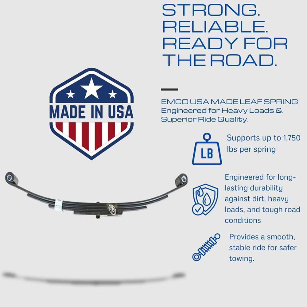 SOUTHWEST WHEEL USA Made 3,500 lbs. Tandem Trailer Axle Suspension Kit (Leaf Springs, Hanger & U-Bolt kit)