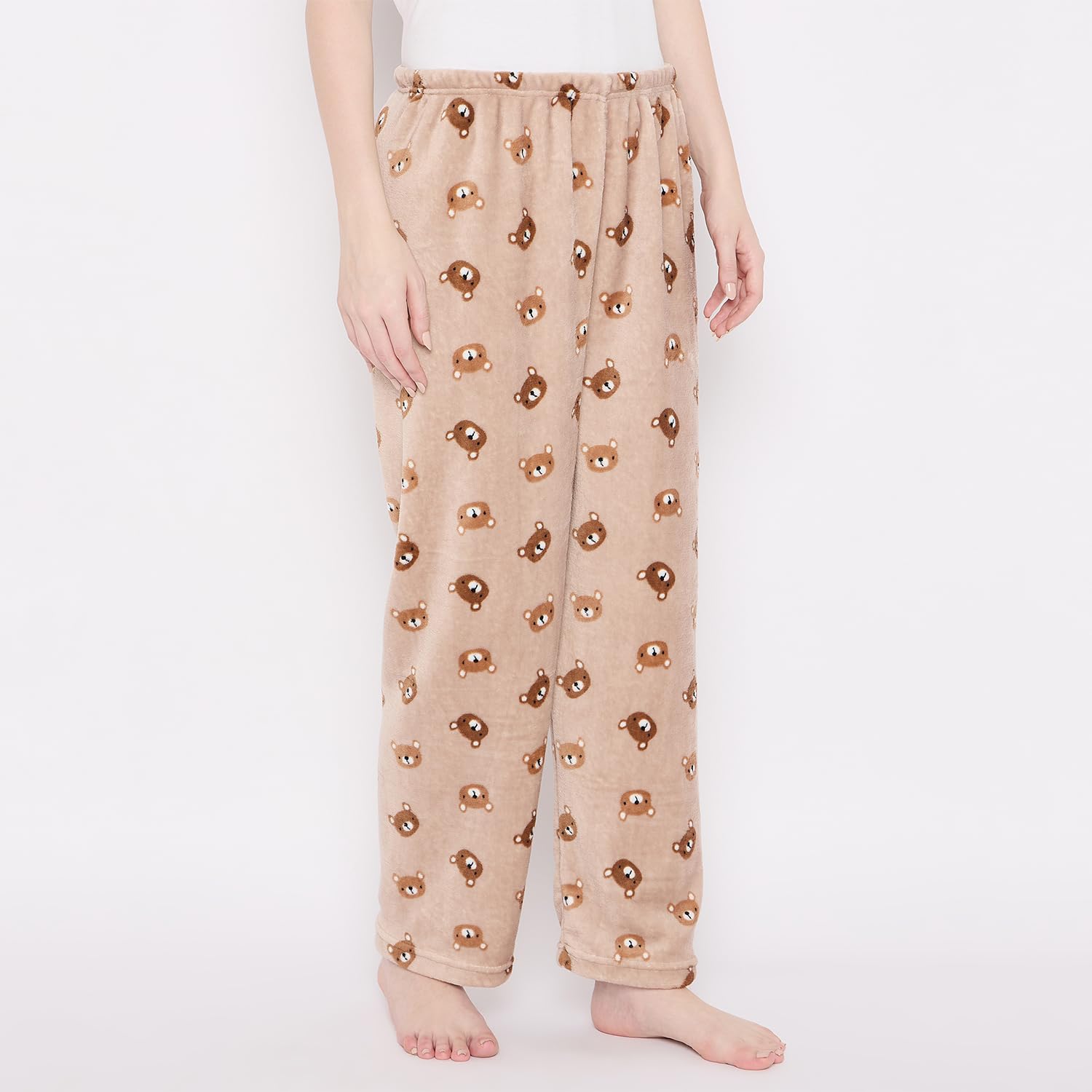 CAMEY Women's Winter Soft & Warm Printed Lower | Pyjama (Brown, L) - Image 4 thumbnail