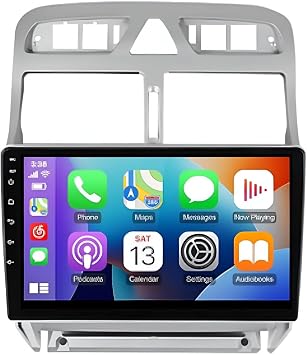 9 inch Car Radio Suitable for Peugeot 307 from 2007 to 2012 | CarPlay/Android Auto/WiFi/DSP/DAB+, Touchscreen Carplay Screen, HD Multimedia Car Radio System T1 2GB/32GB Quad Core
