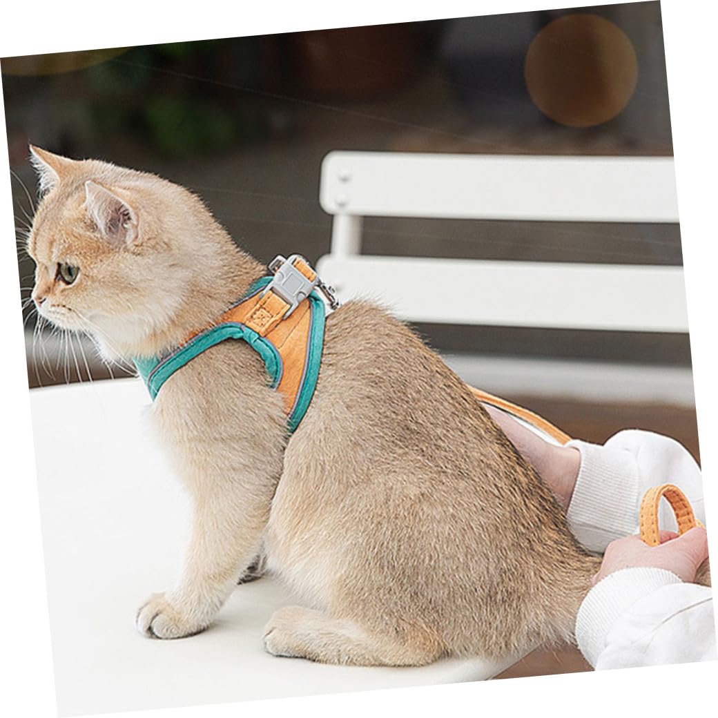 INOOMP 3ensembles Réglable pour Chat avec Laisse Gilet Anti-Fugue Réfléchissant Confort Optimal Et Sécurisé pour Promenade