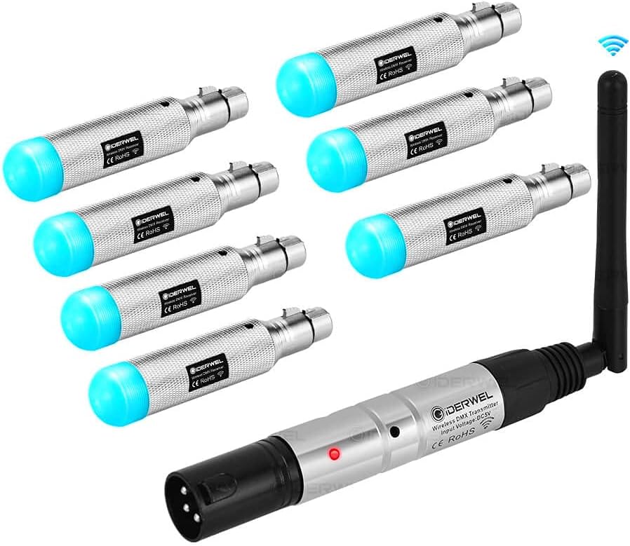 GIDERWEL 8pcs DMX512 DMX Dfi DJ 2.4G Wireless Receiver