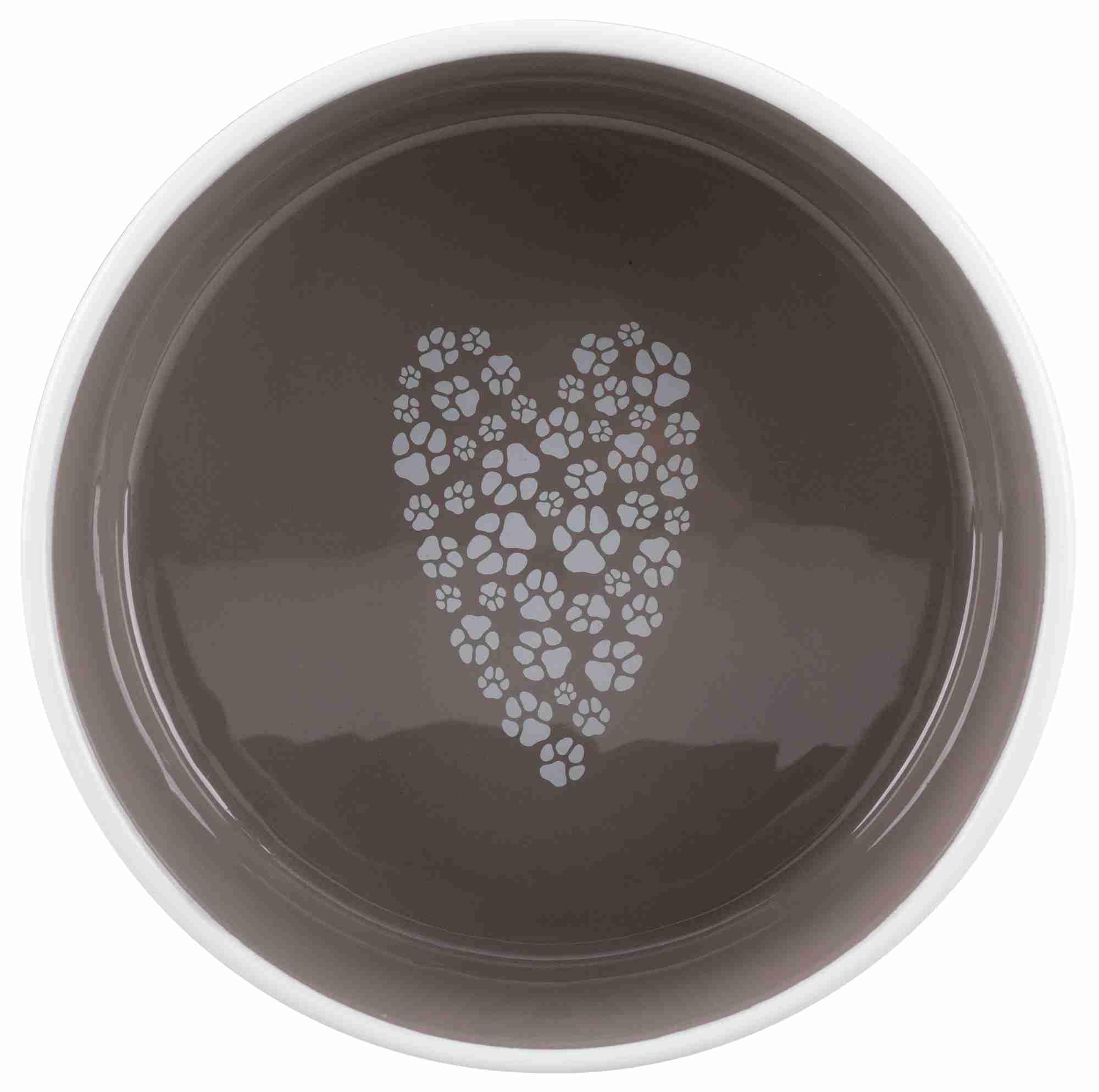 Trixie T25053 Ceramiczna Miska dla Psów, Biały/Brązowy, 300 ml