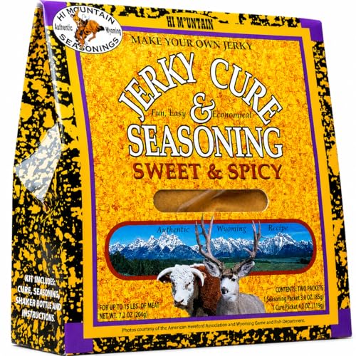Hi Mountain Jerky Seasoning and Cure Kit | SWEET & SPICY BLEND Beef Jerky Seasoning | Perfect for...