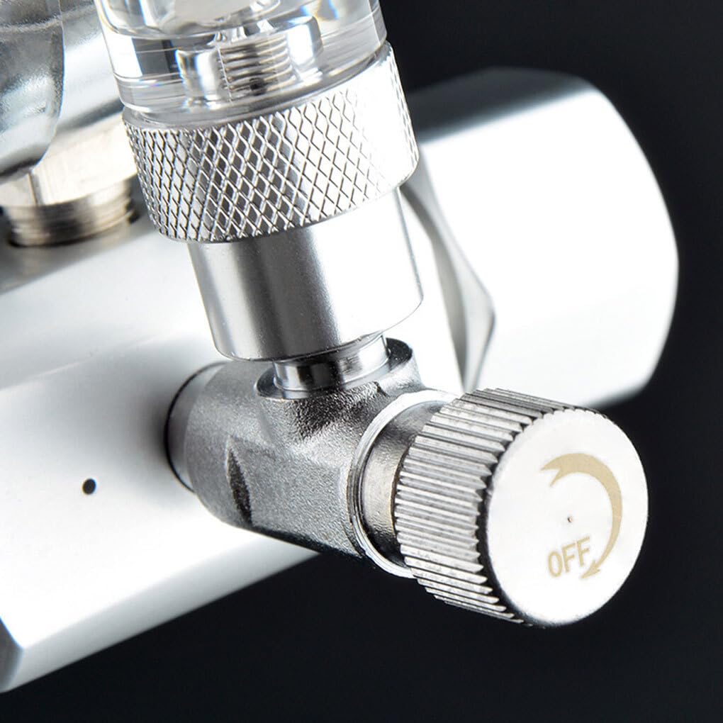 2 Ensemble de Régulateur de CO2 pour Aquarium - Sûr et Stable pour Aquarium Électrovanne ABS fiable Régulateur de CO2 Générateur de CO2, 21.8 Norme UE Bouchon à Trou Rond 2Ensemble