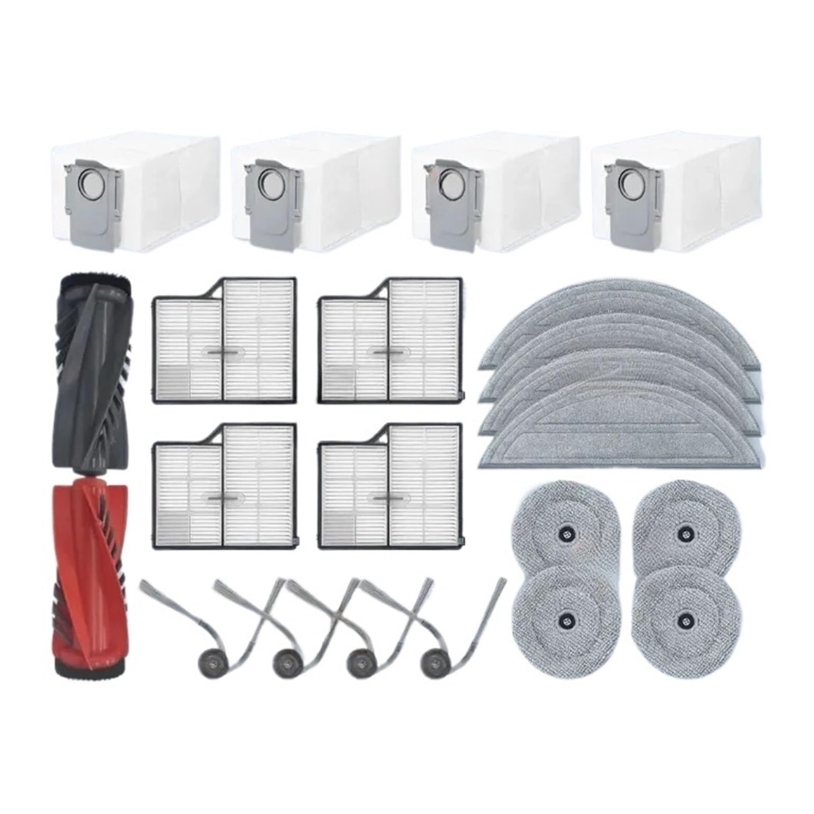 LTDXLNBWQ Compatible With Roborock Saros 10 / S9 MaxV Ultra Spare Parts Accessories Main Side Brush Hepa Filter Mop Cloth Dust Bag(Set U)