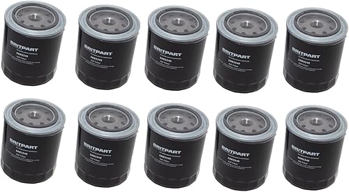 BRITPART Juego de 10 filtros de aceite compatibles con LAND ROVER DEFENDER, DISCOVERY & RANGE ROVER PART # ERR3340