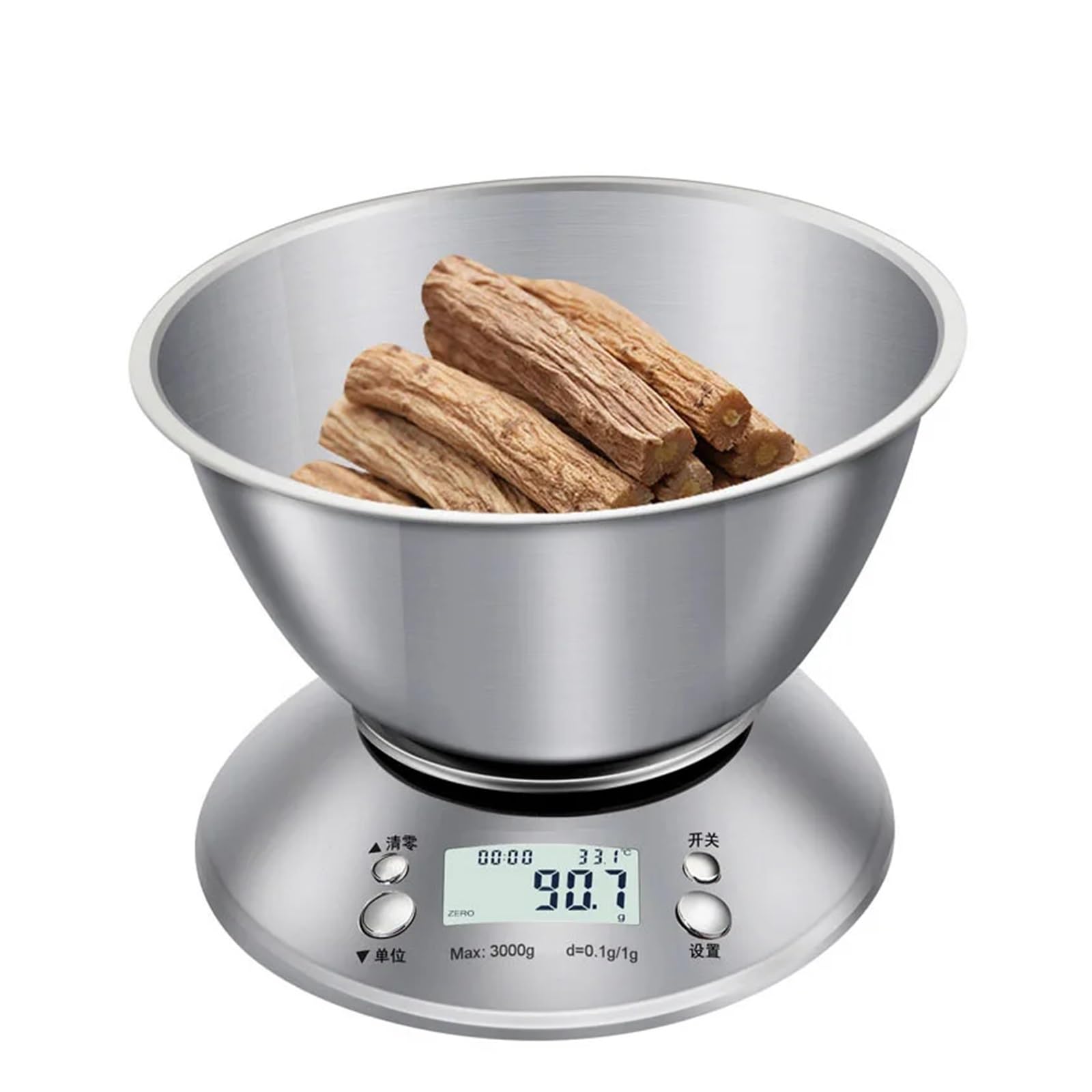 Wagi cyfrowe, 5Kg/1g 3kg/0.1g waga kuchenna z wyjmowaną tacą SS gotowanie żywności owoce elektroniczna cyfrowa waga pomiarowa LCD narzędzia do ważenia(5kg 1g)