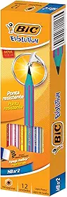 Lápis Plástico Nº 2HB Sextavado, BIC, Evolution Pijama, 891641, 12 Unidades