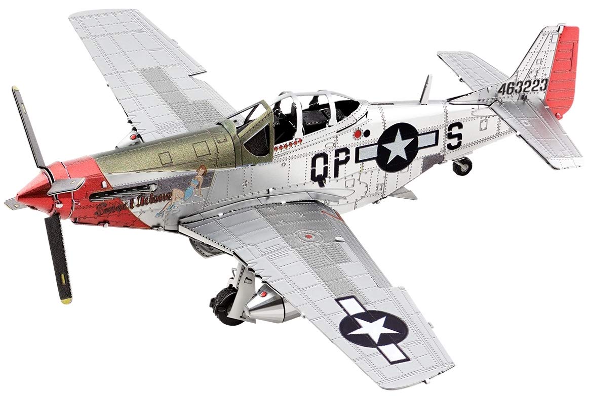Fascinations Metal Earth 3D Metal Model Kits Set of 2 - P-51 Mustang - P-51D Mustang Sweet Arlene - Image 3