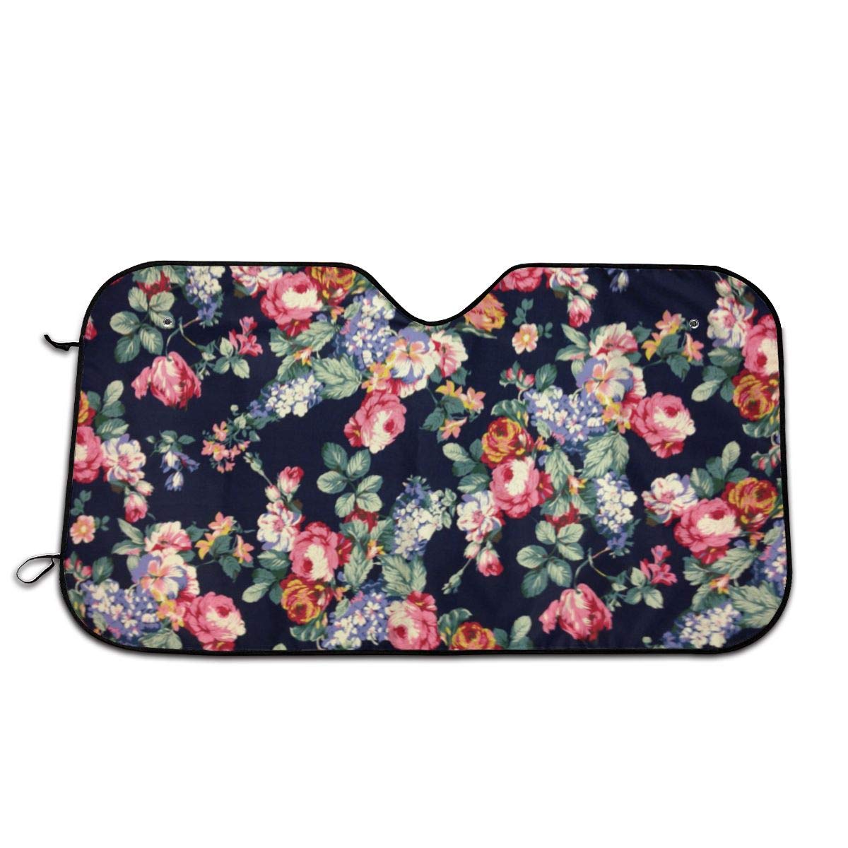 Floral Print Windshield Sunshade for Car SUV Truck Foldable UV Ray Reflector Front Window Sun Shade Visor Shield Cover