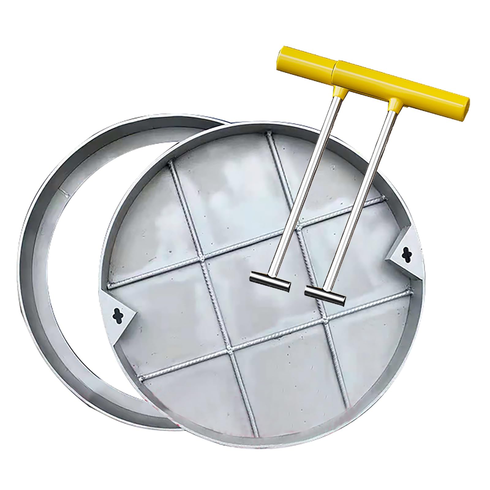 Tapa de boca redonda de acero 304 sin interior, tapa de inspección de drenaje de 3001000 mm, diseño HeavyDu F para un fácil acceso, ideal para sumideros y alcantarillados