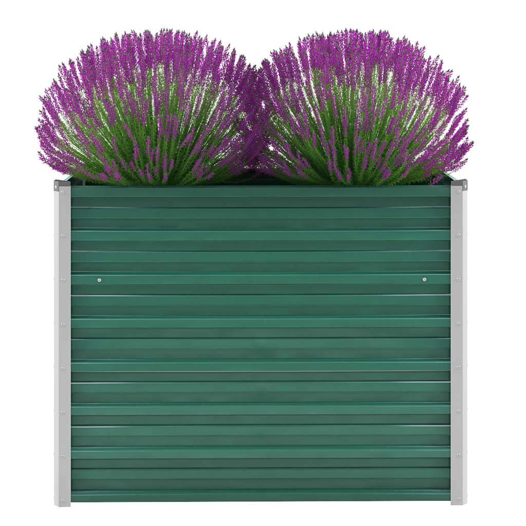 vidaXL Garden Planter Galvanised Steel 100x40x77cm Green Plant Raised Bed Box โ image 1