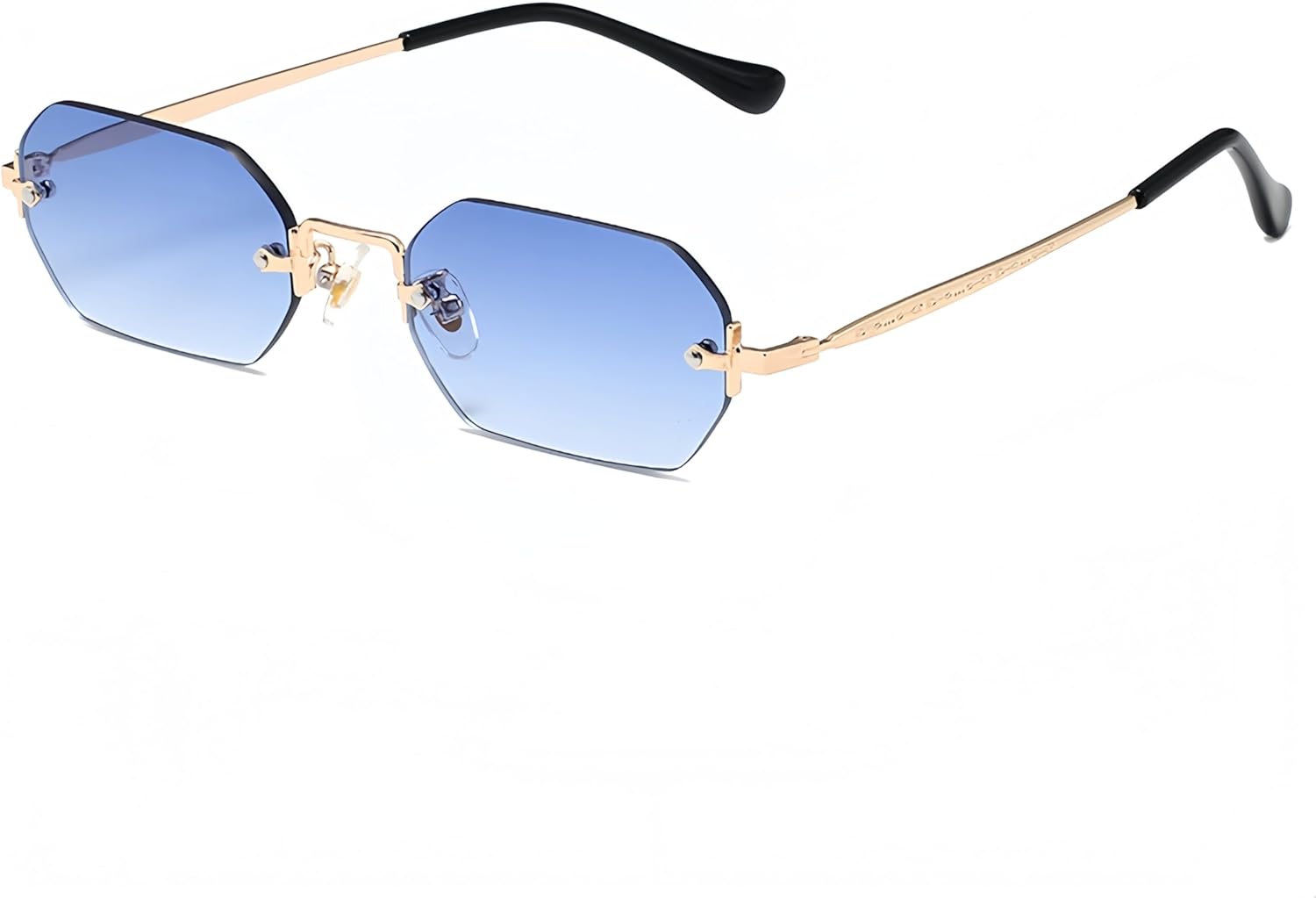 Verloop Glazen Zonnebril Rechthoekige Zonnebril UV400 Scharnierloze, Schroefloze én Randloze Brillen Van Silhouette | Gouda Gouden Poten Retro Stijl Uniseks Zonnebril