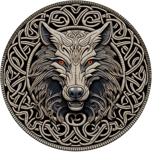 Miniatura 3 de Símbolo vikingo Fenrir - Monstruoso lobo nórdico mitología PopSockets PopGrip estándar