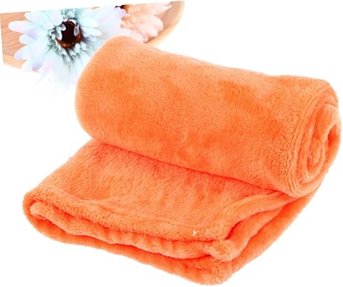 Miniatura 2 de Veemoon Manta para niñas a granel mantas de felpa para sofá, mantas de franela de franela Blacnket de color sólido, manta de dormir naranja bebé,
