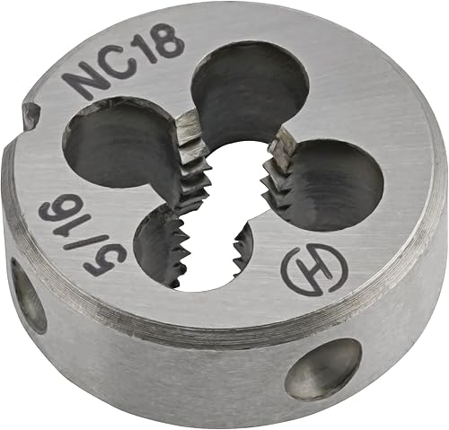 Vista 2 de 5/16 "-18 UNC HSS Tap And Die Set, 5/16 x 18 UNC Macho de rosca de máquina y UNS Rosca redonda Die mano derecha