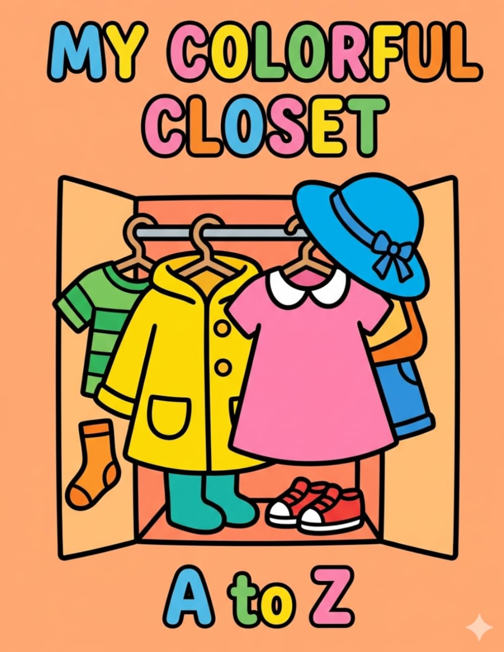 My Colorful Closet: A-Z Alphabet Book for Toddlers: Learning Colors and Clothes with Fun Minimalist Illustrations
