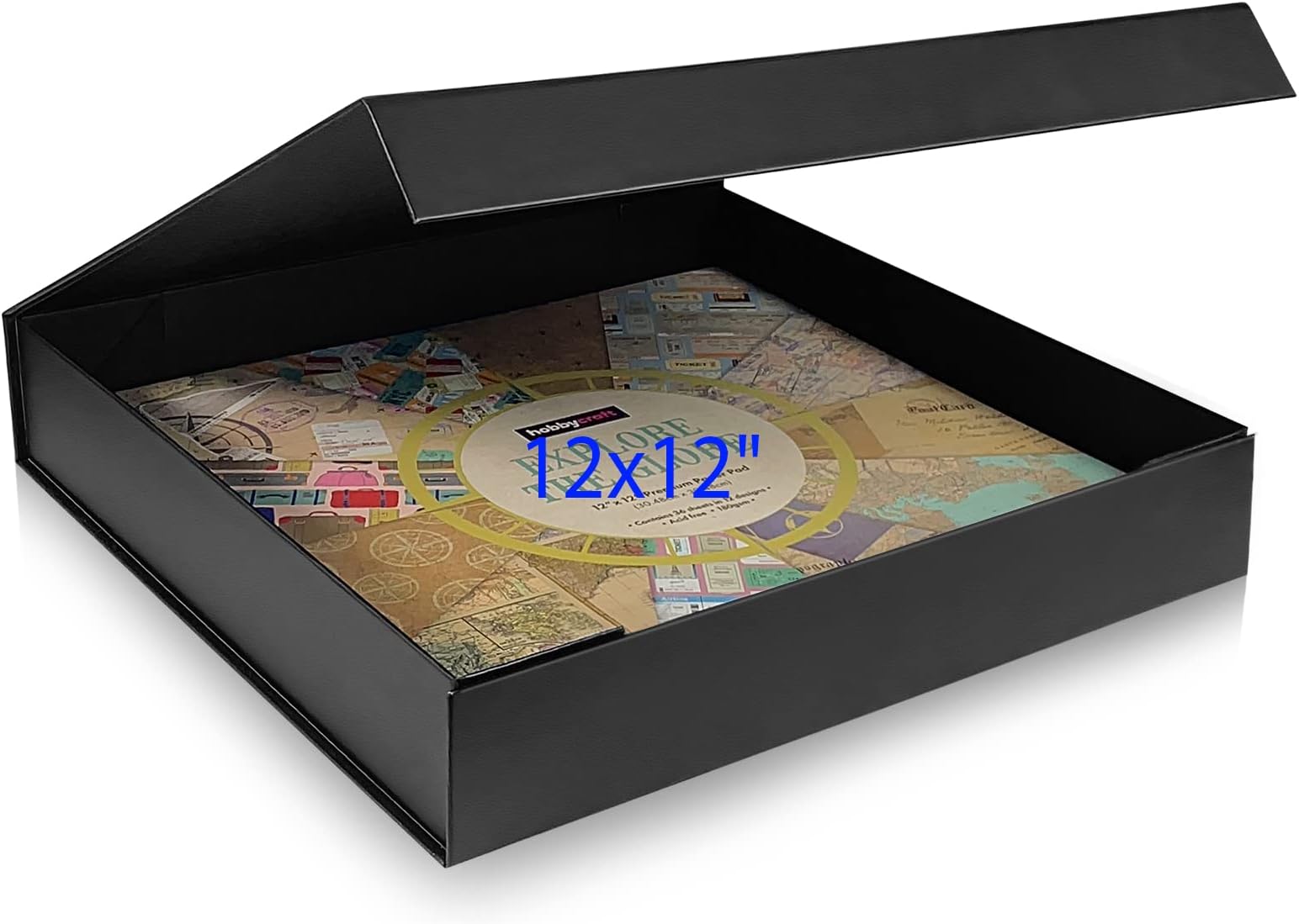 12x12 Scrapbook Storage Box for Scrapbooks, Papers and