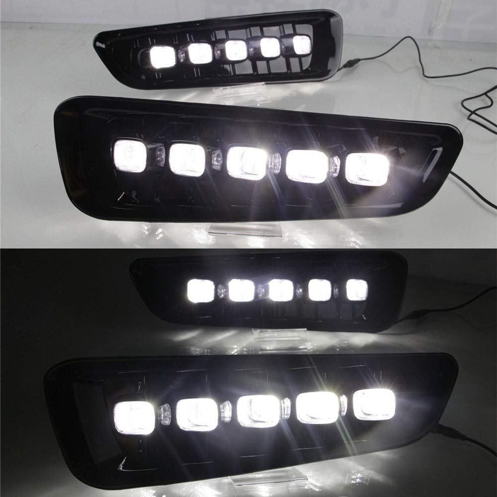 Światła LED do jazdy dziennej DRL do compatible for Ford F-150 Raptor 2017-2021, 6000K LED przedni zderzak DRL