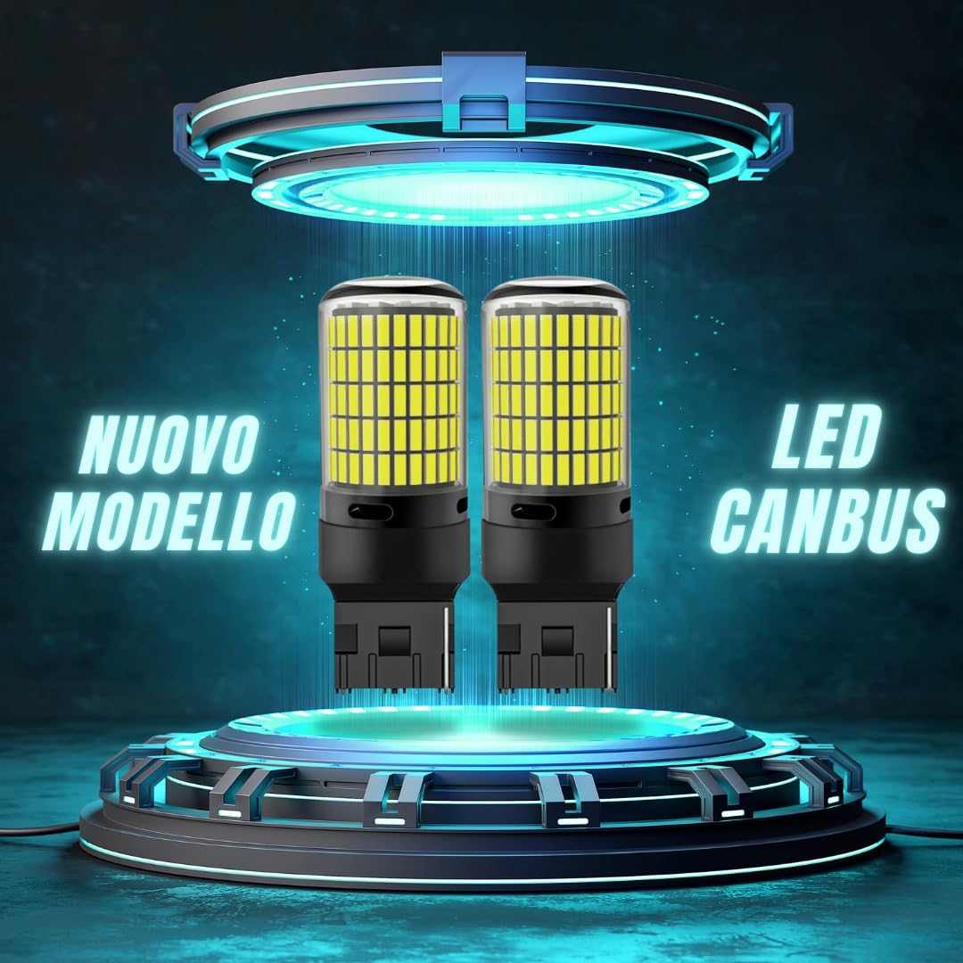 Car Passion Paire de feux diurnes DRL 150 LED T20 W21W 7440 CANBUS 6000K 100 % sans erreur ampoules spécifications, haute qualité blanc glacique