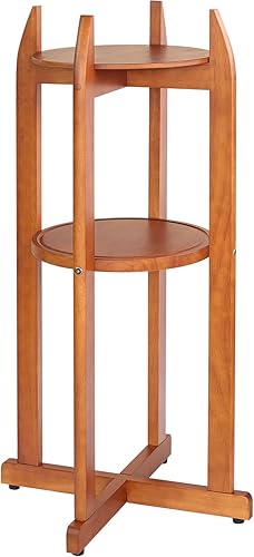 Miniatura 8 de Dispensador de agua de madera maciza natural (32.8 pulgadas de alto - 11.2 pulgadas de ancho) dispensador de bebidas con 2 estantes redondos