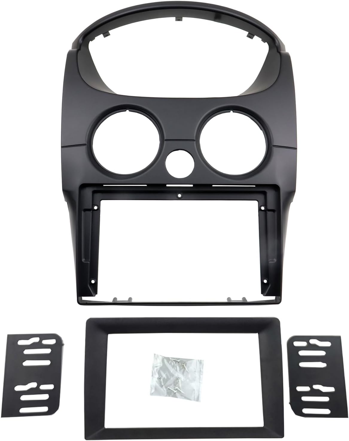 Double Din Dash Radio Trim Kit for Chevrolet Spark (M200) 2005-2014 Matiz (M200) 2005-2007 Spark Lite (M250) 2010-2017 Stereo Installation Bezel Fits 2 Din and 9 Inches