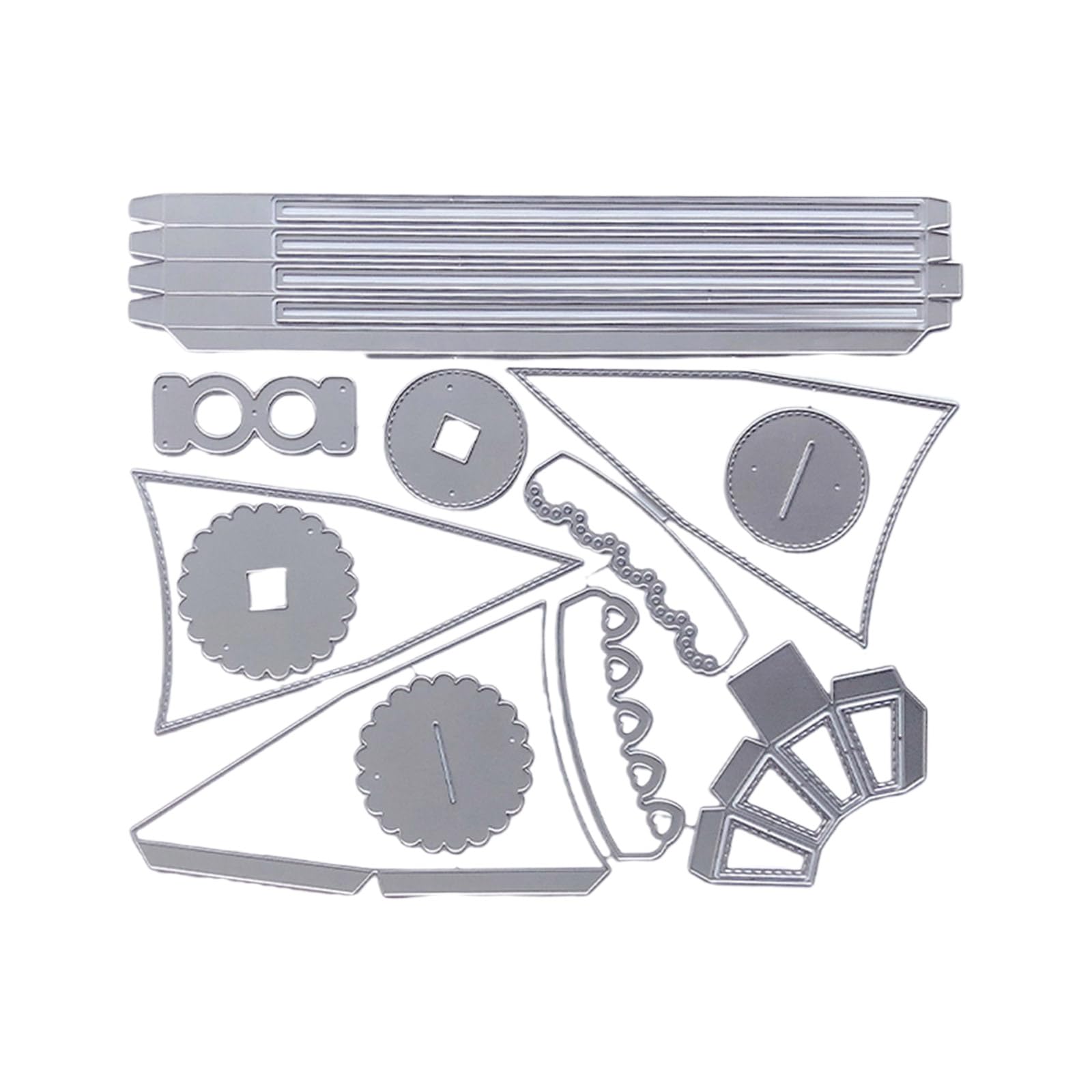 Lerpwige Metal Die Cut Templates Molds 3D Umbrella Cutting Dies Cut Stencils For Scrapbooking Album Cards Making Decorations