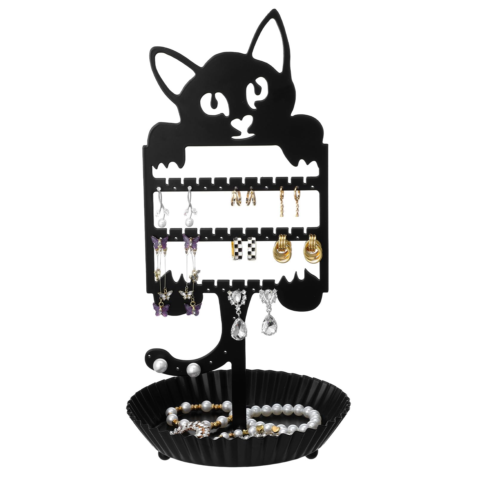 Présentoir à bijoux chat mignon pour décorer une chambre de fille et suspendre les colliers