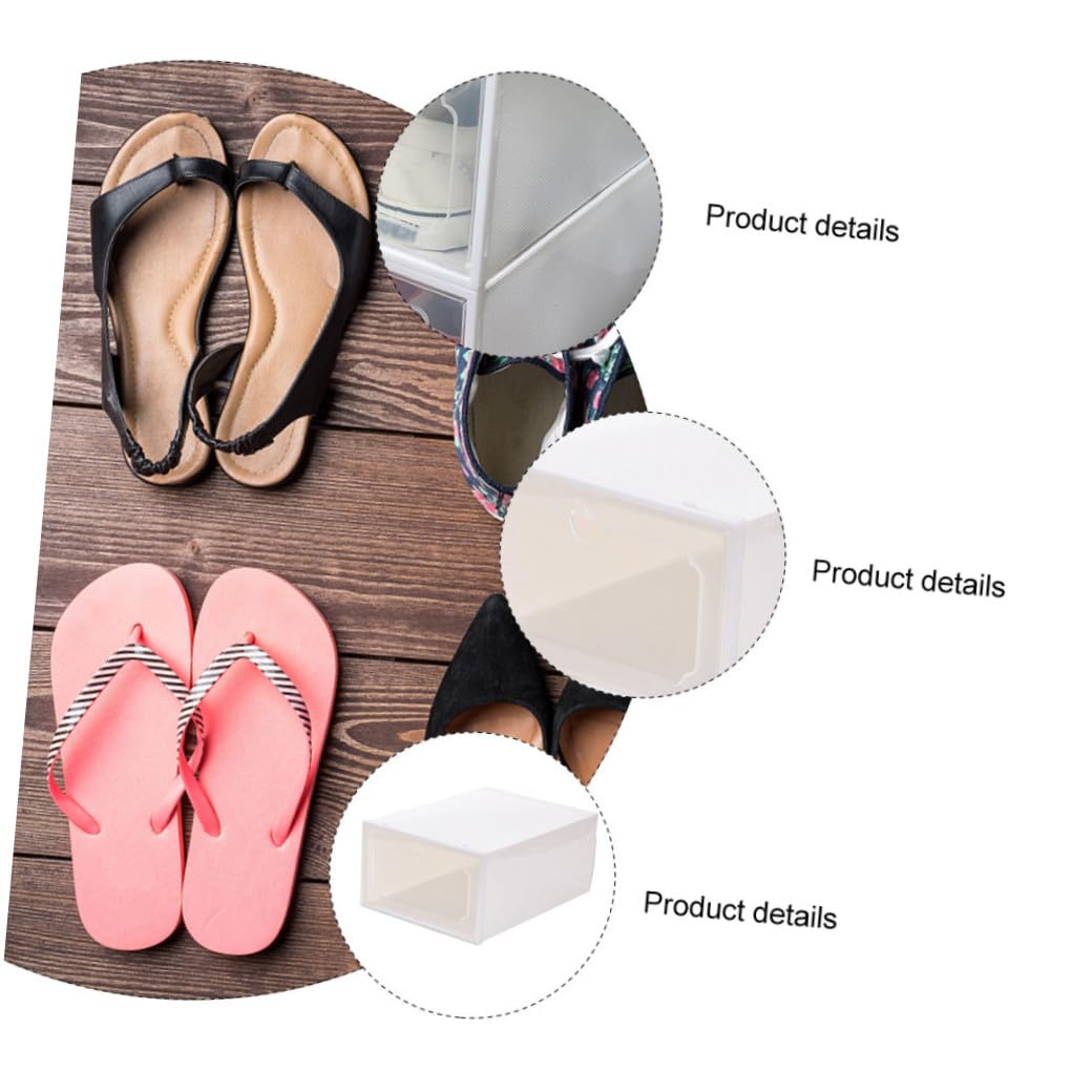 TOYANDONA 6 pezzi Scatole Porta Scarpe Trasparenti con Cassetto e Coperchio Organizer Scarpe Grande Capacità in Plastica Rinforzata Scatole Impilabili per Stoccaggio Ordinato