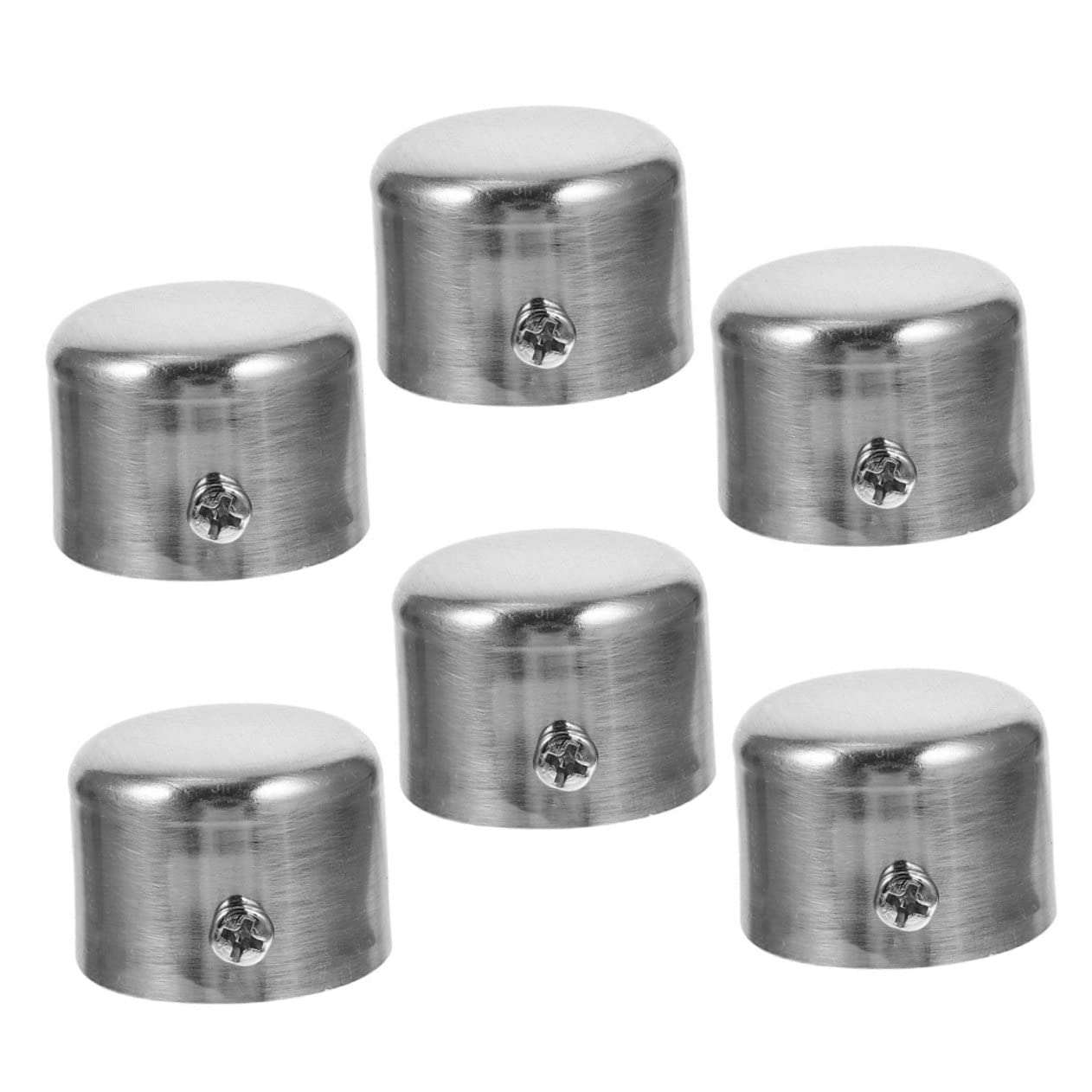 HOODANCOS 6Pcs Curtain Rod Caps Decorative Finials End Decor for Curtain Rods Easy to Install Compact Design for Living Bedroom Study