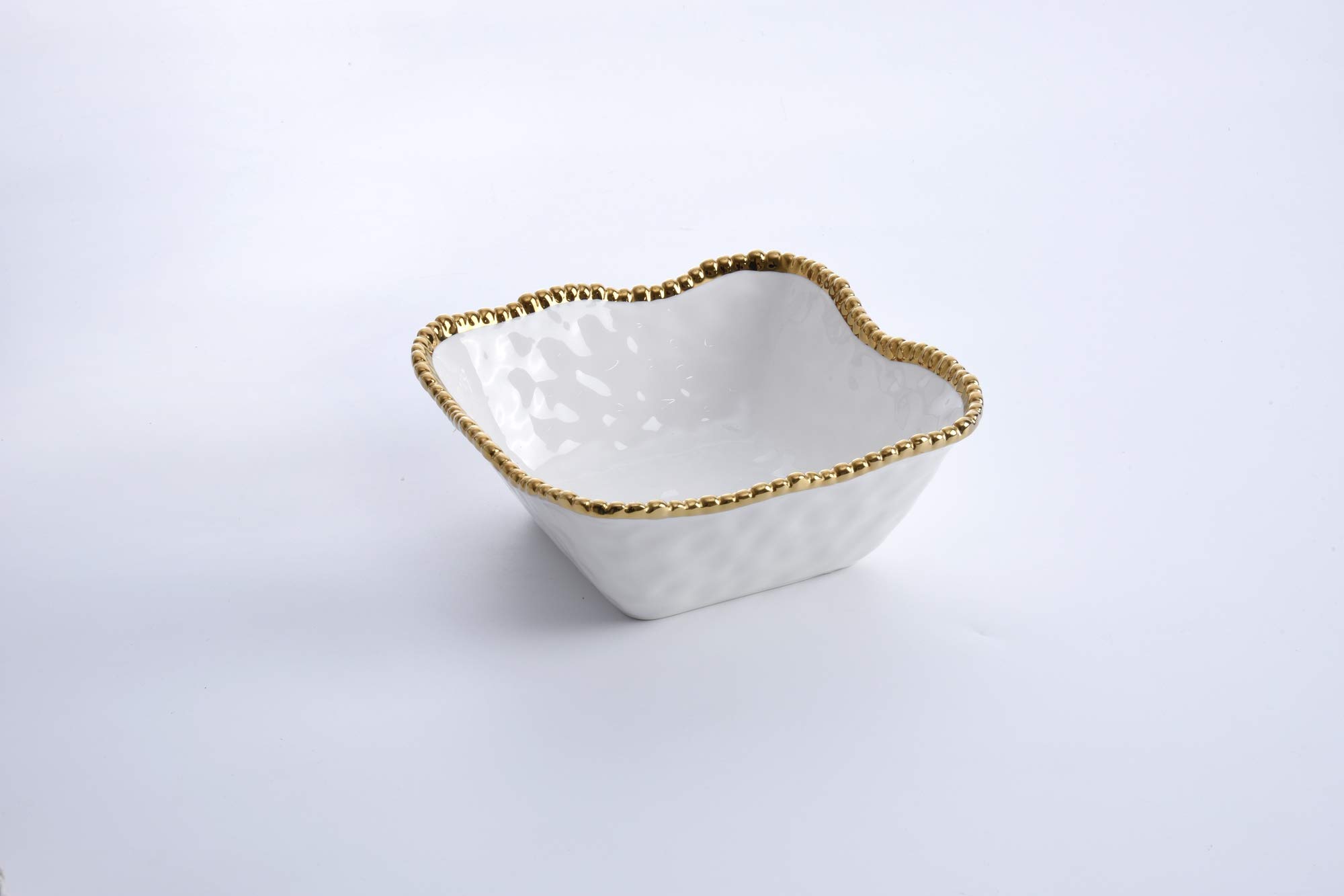 Ensaladera cuadrada mediana de porcelana Golden Salerno 2