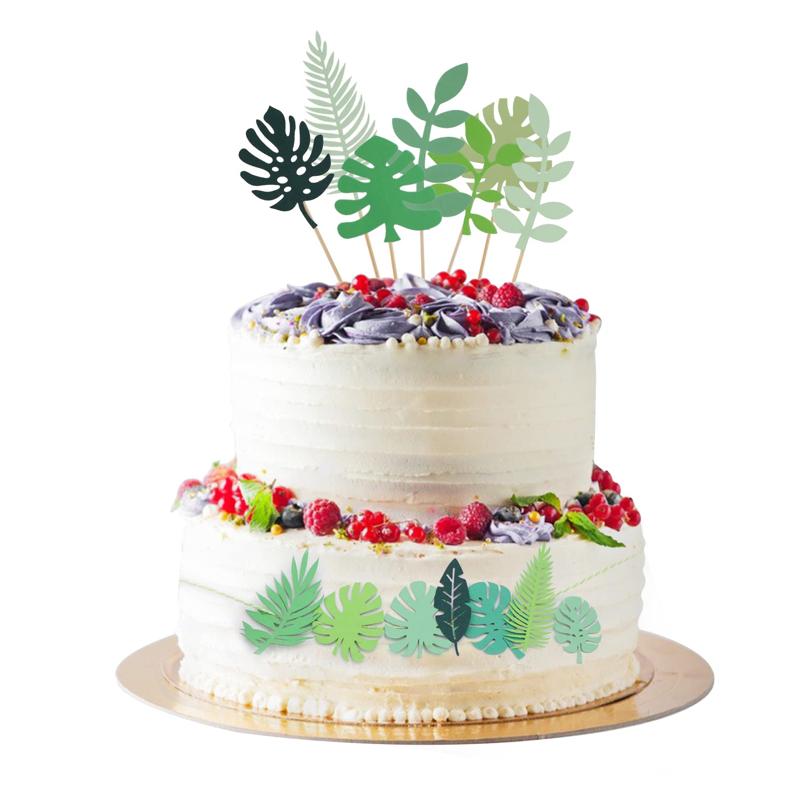 Buy 18 Pcs Tropical Palm Leaves Cake Toppers Decoration Set,Palm Tree