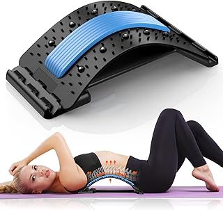 NNUIBY Back Stretcher for Lower Back Pain Relief, 3 Level Back Cracking Device for Herniated Disc, Scoliosis, Spine Decompression, Back Cracker Board, Lower and Upper Back Stretcher Support