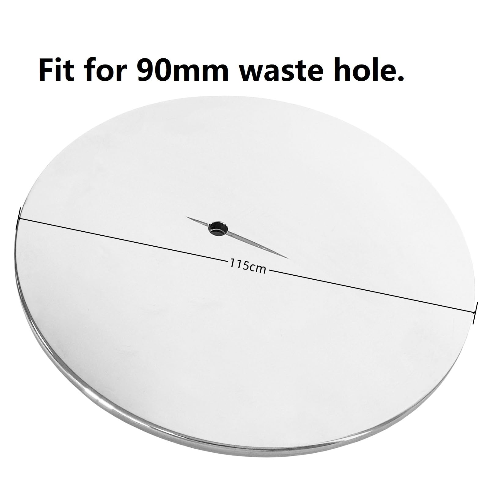 Sopimusz Shower Drain Top Chrome Colour Waste Top Replacement Tray Hole Cap 115mm, Drain Cover, Drain Protectors - Image 2