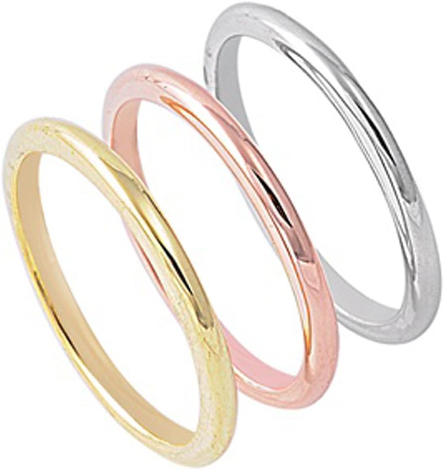 CHOOSE YOUR STYLE Sterling Silver Triple Band Set Ring