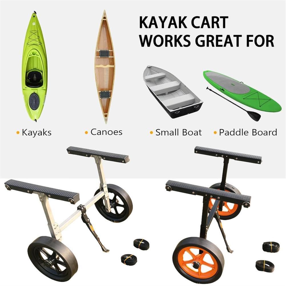 Tragbarer faltbarer Trolley für Kajaks, Kanus, Paddleboards und Schwimmmatten, 50 kg Kapazität, robustes Wassersport-Transportzubehör