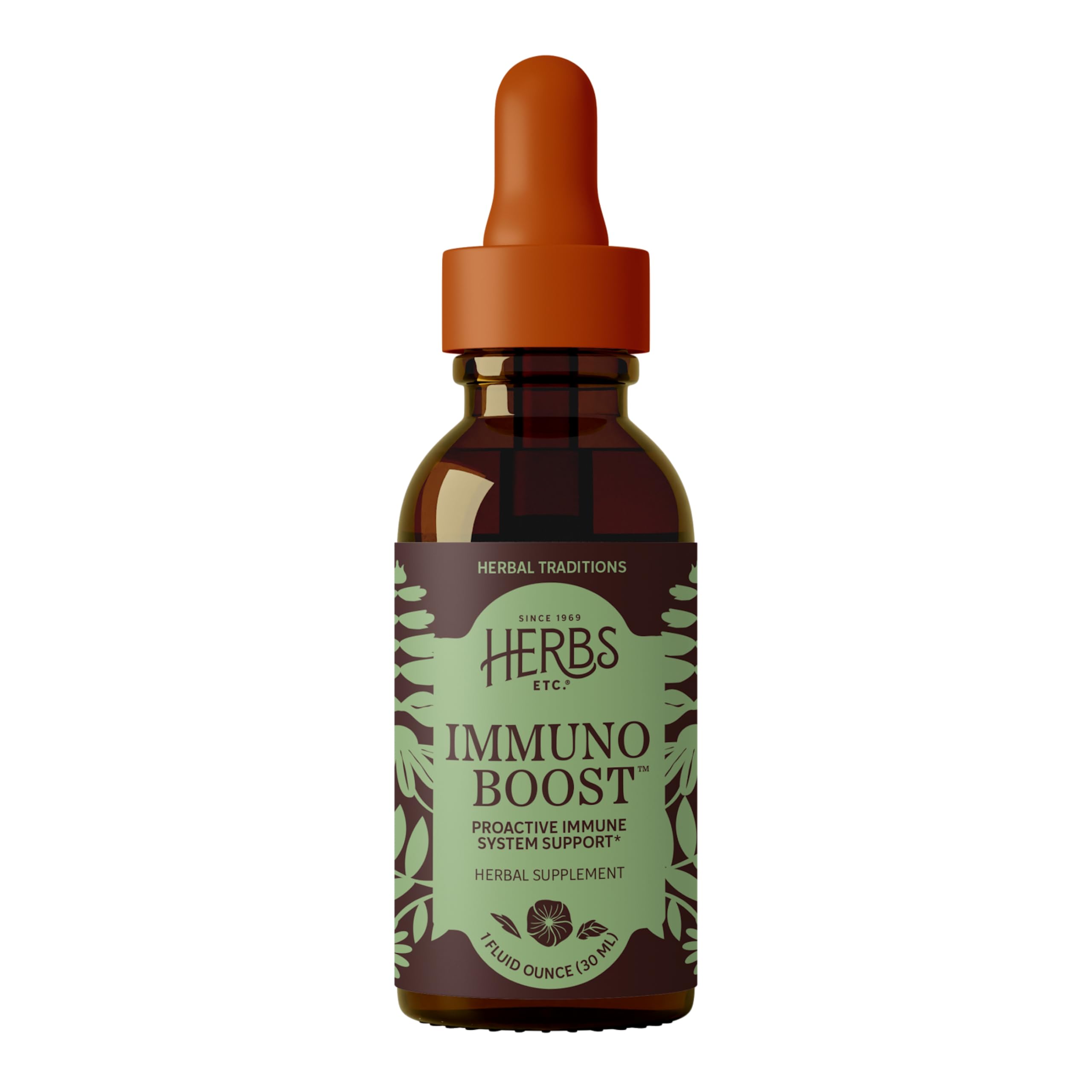 Herbs Etc. ImmunoBoost Classic Liquid Extract, Vegan, 1 fl oz, 40 Servings