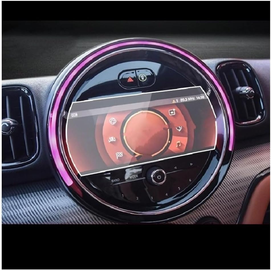 Car Screen Protector for Mini Cooper 2021 2022 2023, Car Radio Stereo Tempered Glass GPS Foils High Definition Protective Film No Glare Fingerprints Scratch,C/208x92mm