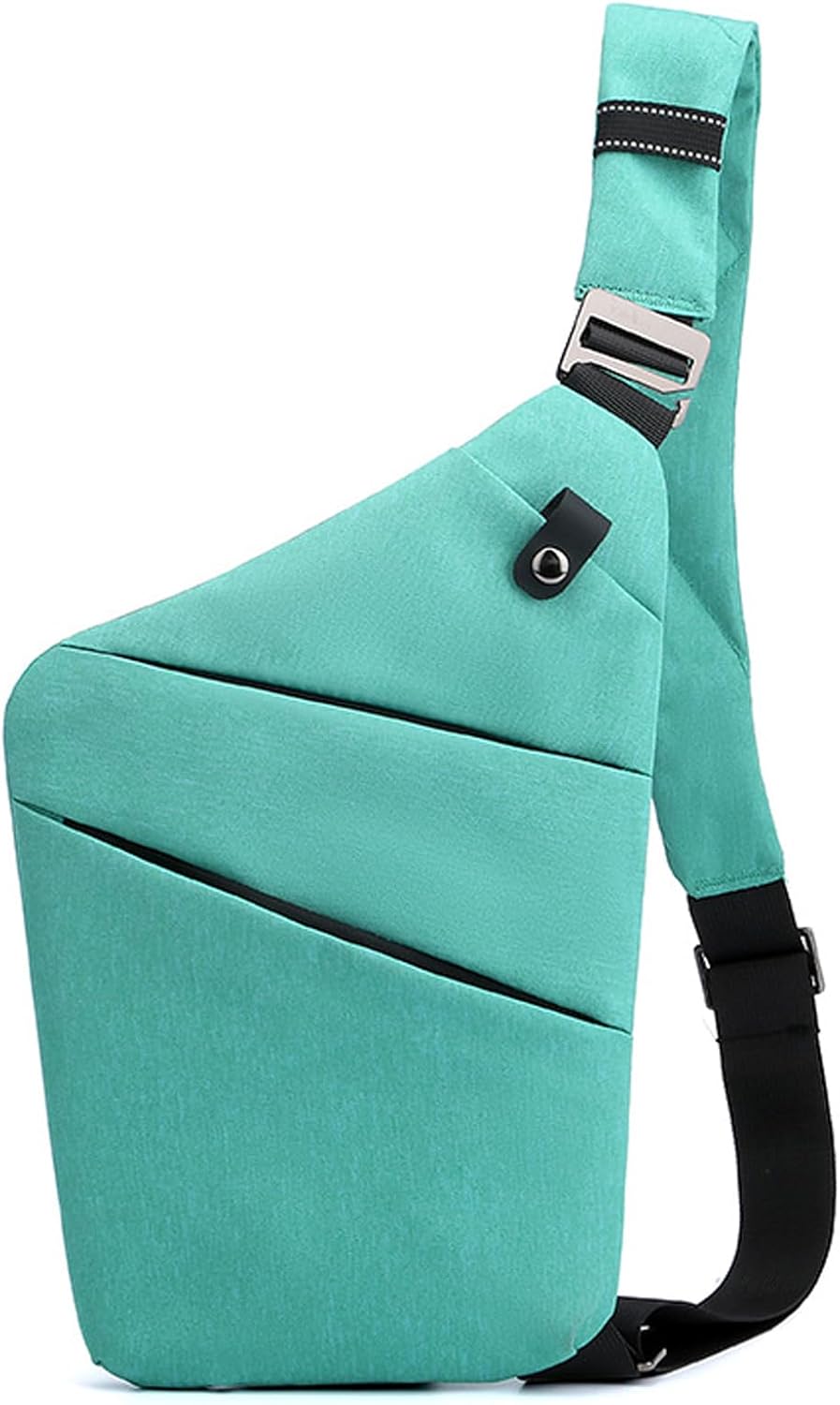 Sling Crossbody Bags Anti-thief Slim Personal Flex Bag Safe Purse Bags for Women Men Waterproof (Green, Right)