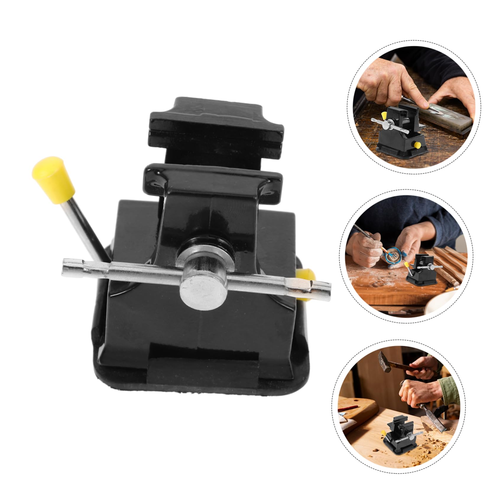 HOLIDYOYO Mini Bench Clamp for Table Versatile Vise Clamp for Jewelers Model Makers Hobbyists Hardened Metal
