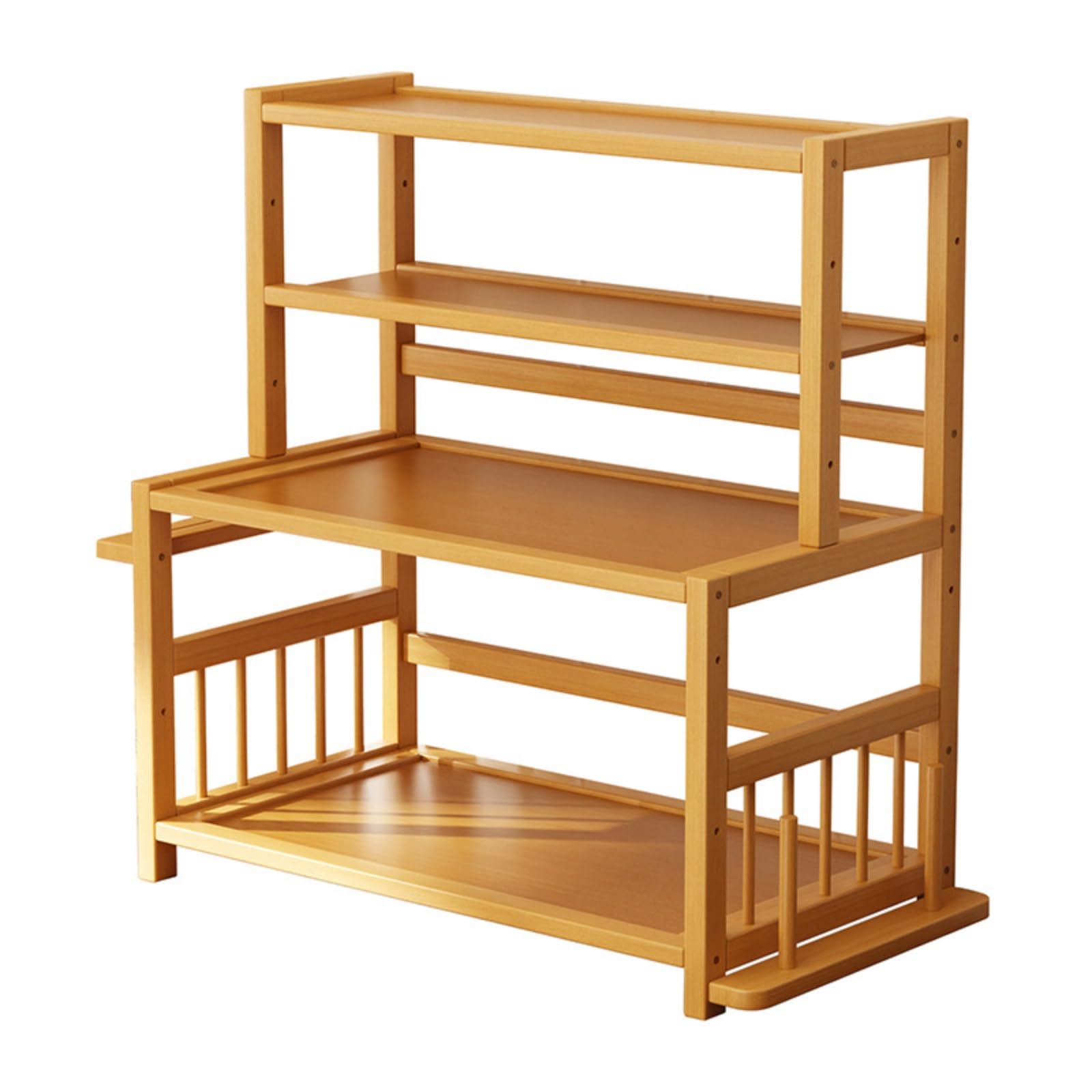 Yajuyi Scaffale da Cucina Mensola Ripiano Organizzatore Controcucina in Bambù con Struttura Aperta per Accesso E Ordine Immediati Adatto a Spazi Ridotti Piani di Lavoro Cucine Domestiche