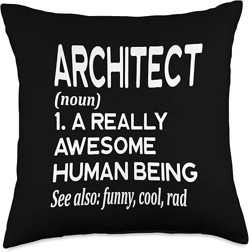 Architect Gifts for Men Women Work Boss by RJ Architect Definition Funny Architecture Building - Almohada de 18 x 18 pulgadas multicolor Architect Gifts for Men Women Work Boss by RJ Architect Definition Funny Architecture Building - Almohada de 18 x 18 pulgadas multicolor