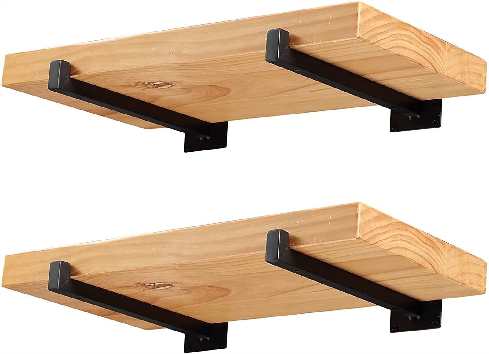 Étagère murale suspendue RJJ en fer forgé 35 cm - Trépied de rangement pour cloison et livre
