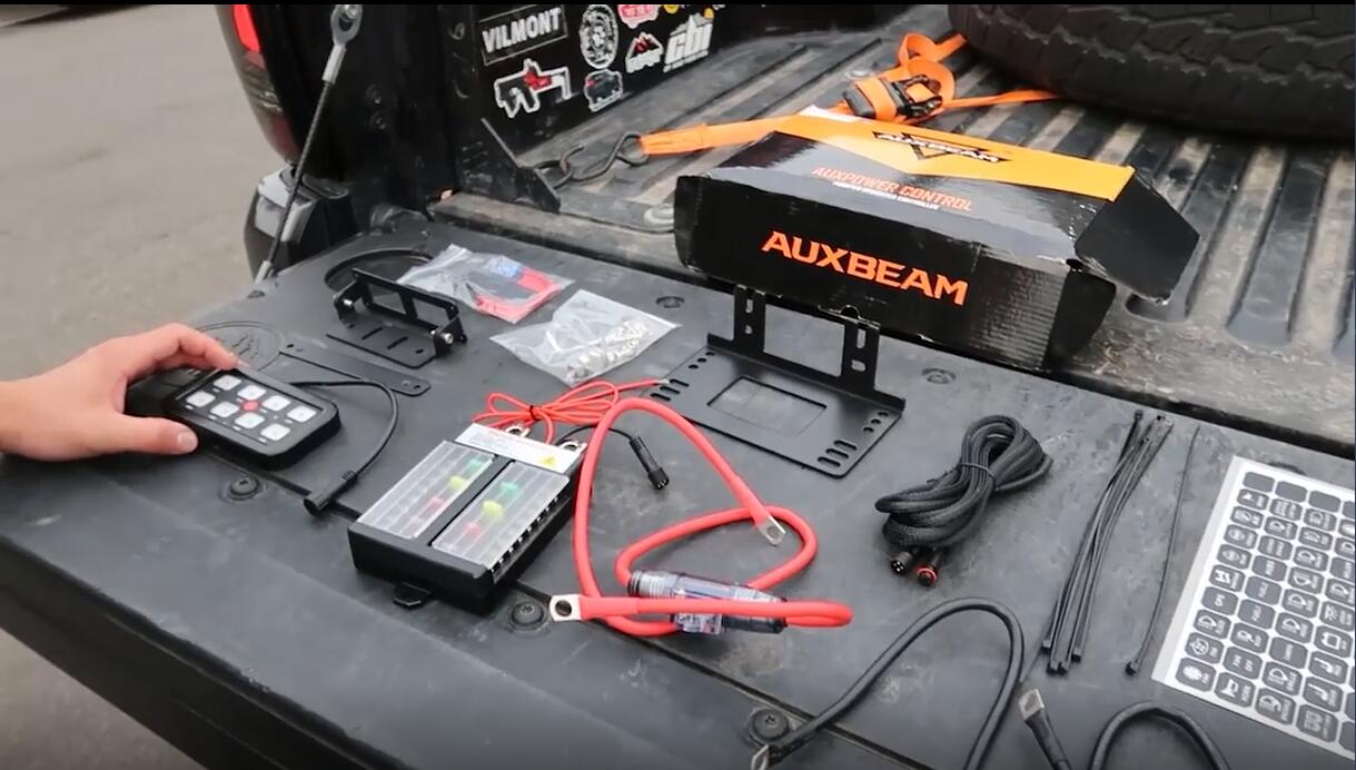 Image of Auxbeam 8 Gang Switch Panel BB80 Universal Circuit Control Relay System Automatic Dimmable LED Switch Control Panel Switch Pod Touch Switch Box for Car Truck Offroad ATV SUV - Blue, 3 Years Warranty | Dimmable LED On-Off Control Panel, LED Switch Pod Multifunction Switches for Truck Car Offroad SUV UTV ATV, 3 Years Warranty
