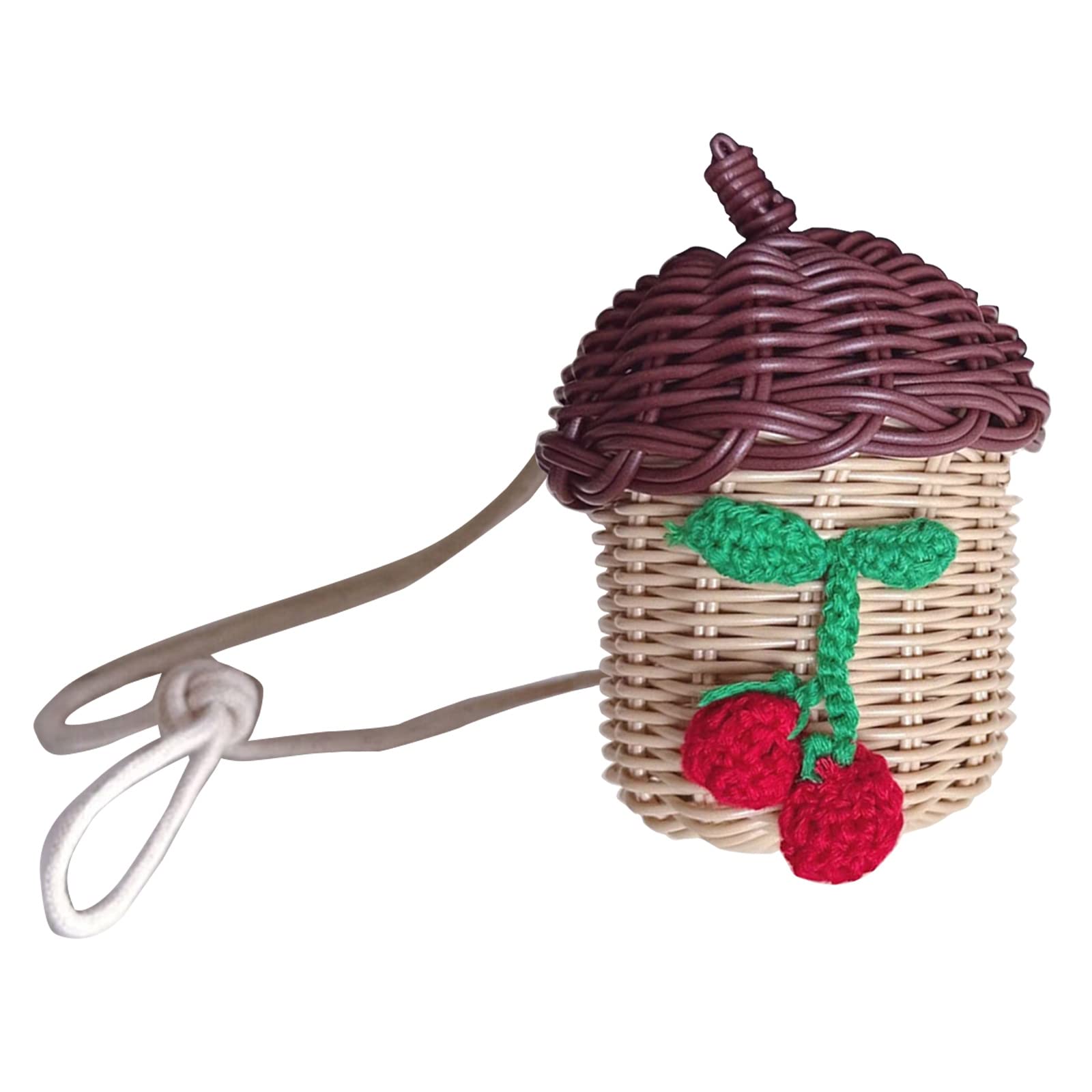 Baby Photography Photo Bag for Toddler Little Girl Handwoven Fruit Bag Kids Photo Backdrop Shoulder Bag Rattan Beach Bag