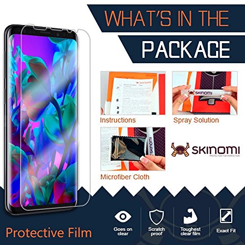 Skinomi TechSkin [2-Pack] (Case Compatible) Clear Screen Protector for Samsung Galaxy S9 Anti-Bubble HD TPU Film - Thumbnail 2